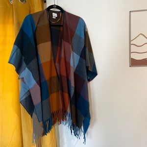 Sonoma Multi Color Fringe Poncho